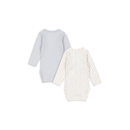 Fanga Fontana Bello bodystocking m. lange ærmer, 2-pak, Blue mix - str. 1 - 12 mdr.