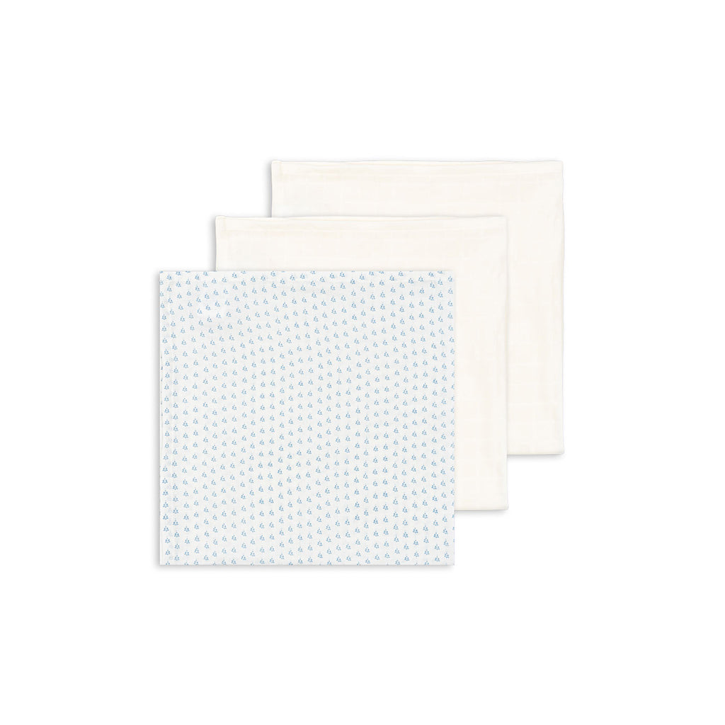 Fanga Fontana Bellini stofble, økologisk muslin, 3-pak - Punto blue