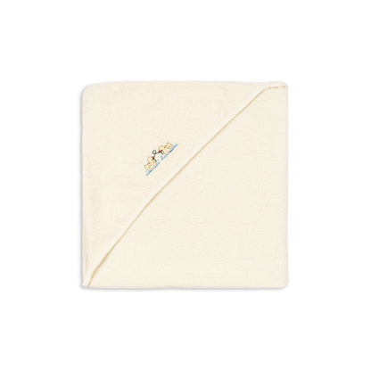 Fanga Fontana Figo babyhåndklæde m. hætte, GOTS - Antique white