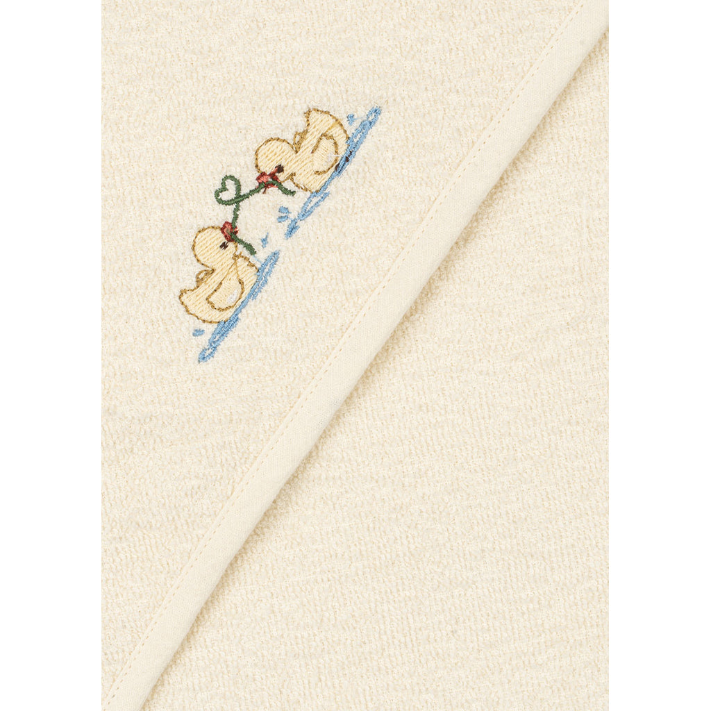 Fanga Fontana Figo babyhåndklæde m. hætte, GOTS - Antique white