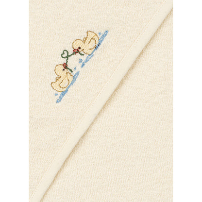 Fanga Fontana Figo babyhåndklæde m. hætte, GOTS - Antique white