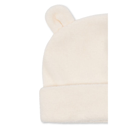 Fanga Fontana Elu Beanie babyhue, GOTS, Antique white - str. 0 - 9 mdr.