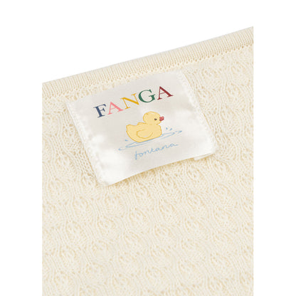 Fanga Fontana babytæppe, Venti Pointelle, GOTS - Antique white