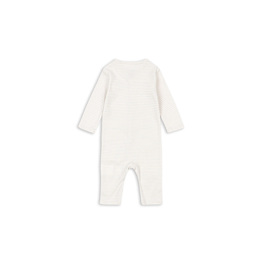 Fanga Fontana Fio bodystocking m. lange ærmer, Tea stripe gray dawn - str. 1 - 6 mdr.