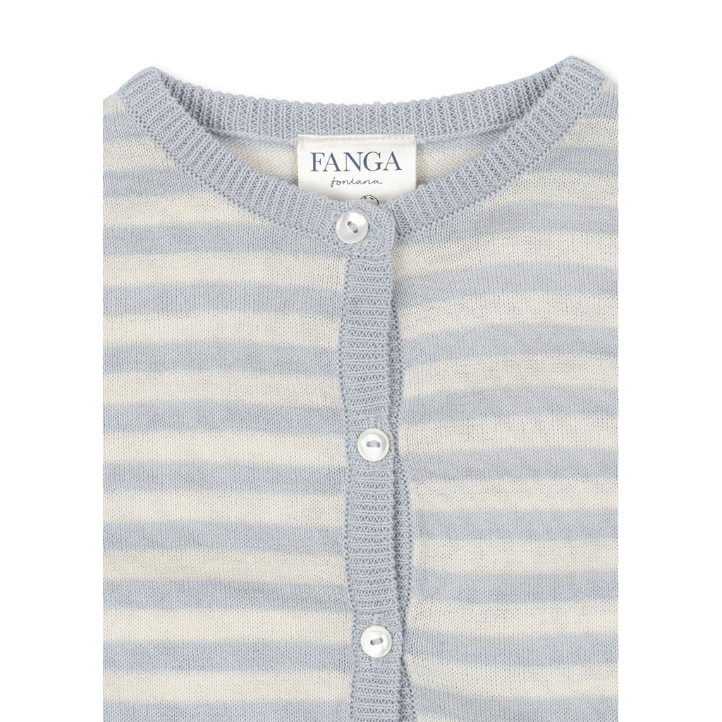 Fanga Fontana Venti baby cardigan, økologisk, Gray dawn  - str. 1 - 9 mdr.