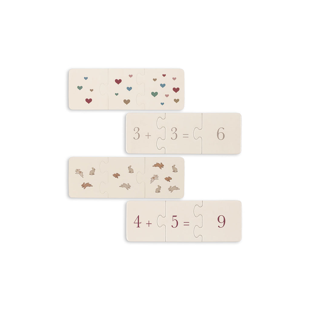 Konges Sløjd puslespil, Match, 9 små puslespil  - 27 brikker