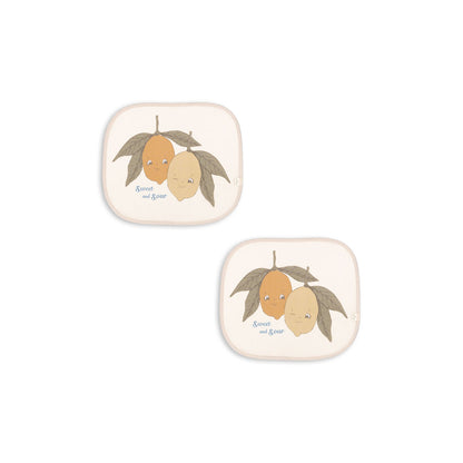 Konges Sløjd, Car sunshade, solskærm til bilruder, 2-pak - Ciao Limone