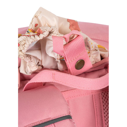 Konges Sløjd Clover skoletaske m. gymnastikpose og regnslag, Peony