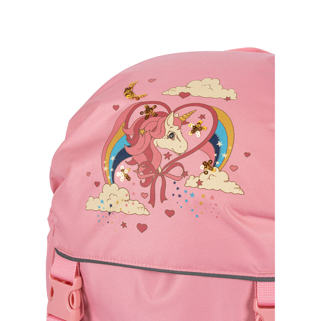 Konges Sløjd Clover skoletaske m. gymnastikpose og regnslag, Peony