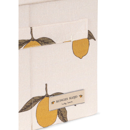 Konges Sløjd, stof opbevaringsæske, lille - lemon