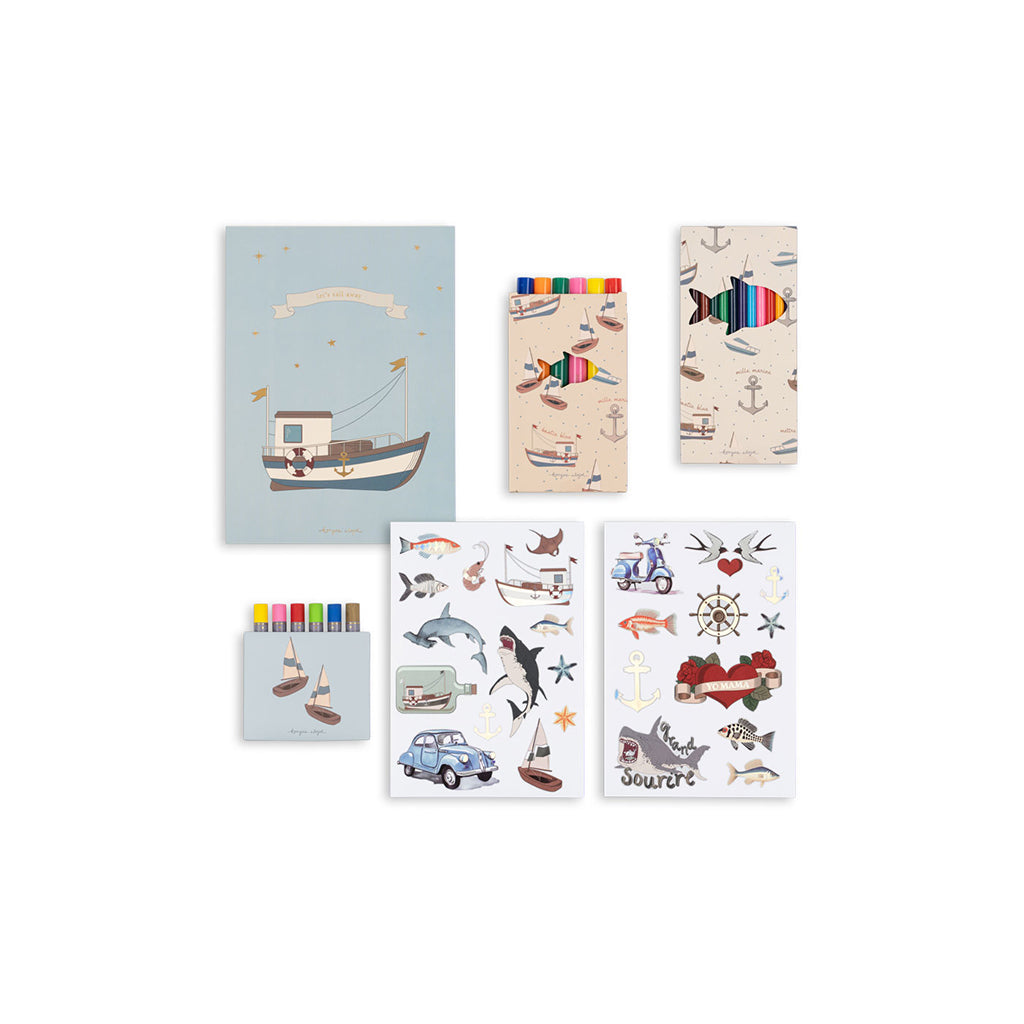 Konges Sløjd kuffert til den lille kunstner, Little artist - Sail away