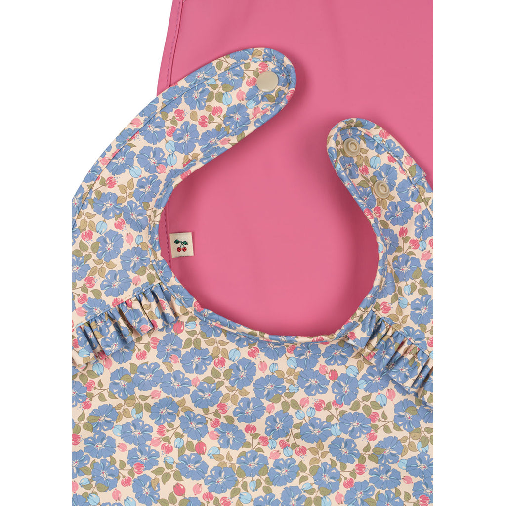 Konges Sløjd Konges Sløjd hagesmæk m. flæser, 2-pak - Fleur rosier/Chateau rose