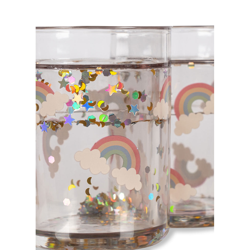 Konges Sløjd glitter kop, 2-pak - Rainbow