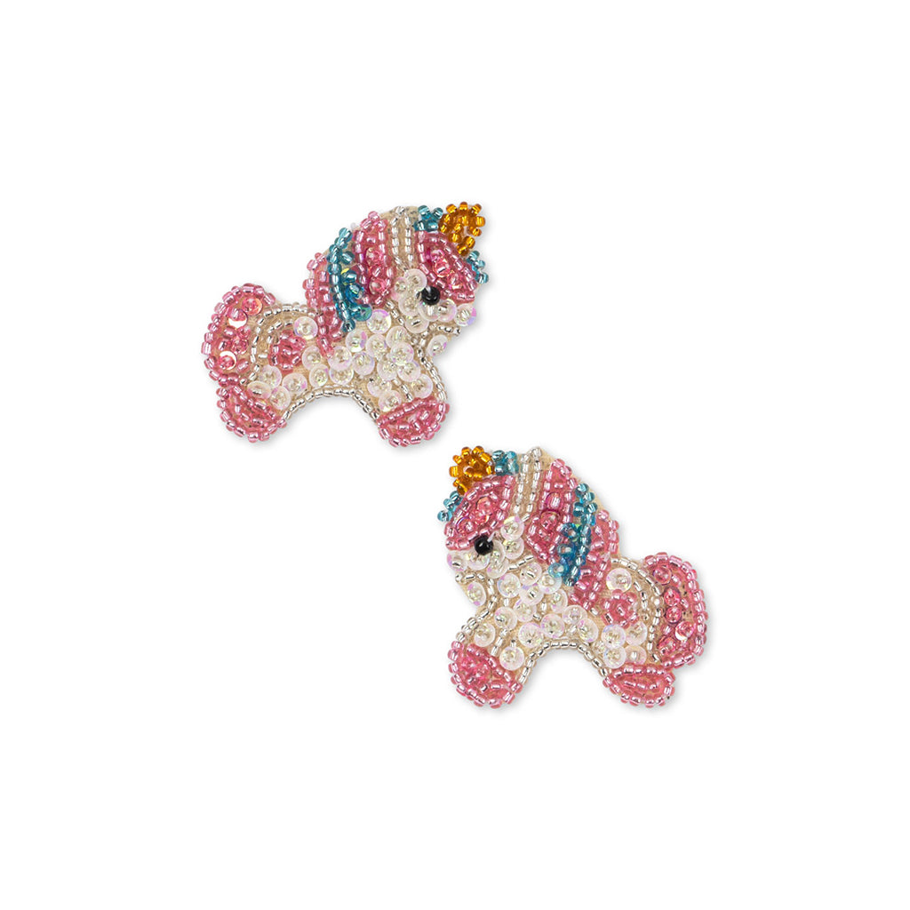 Konges Sløjd Hårspænder med perler, 2-pak - Unicorn beaded