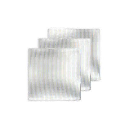 Konges Sløjd stofble, økologisk muslin, 3-pak - Stripe blue