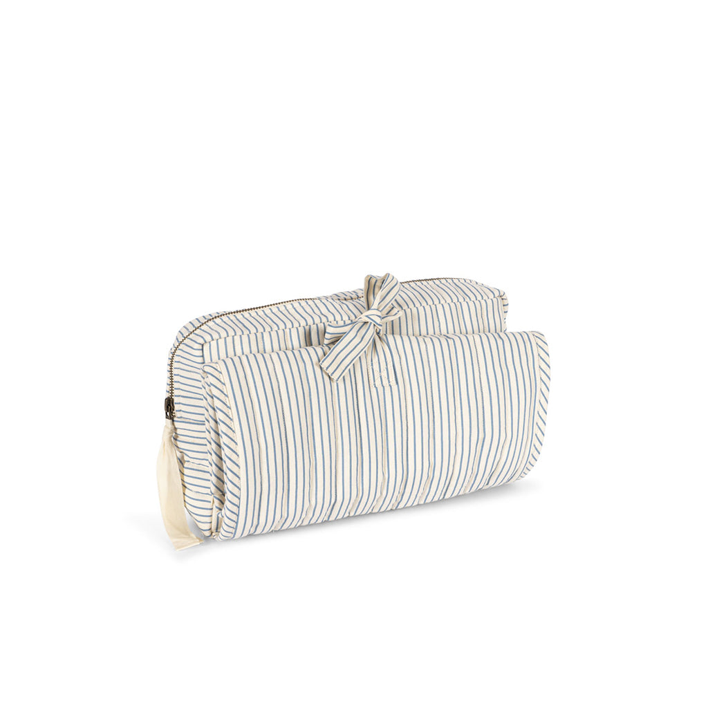 Konges Sløjd Bonnie pusletaske- og pusleunderlag i ét, Stripe blue