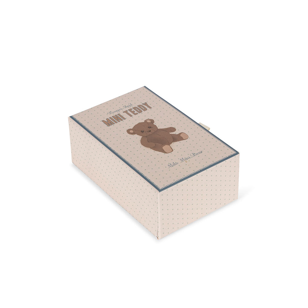 Konges Sløjd miniature bamse i æske, Milo Tiny Teddy