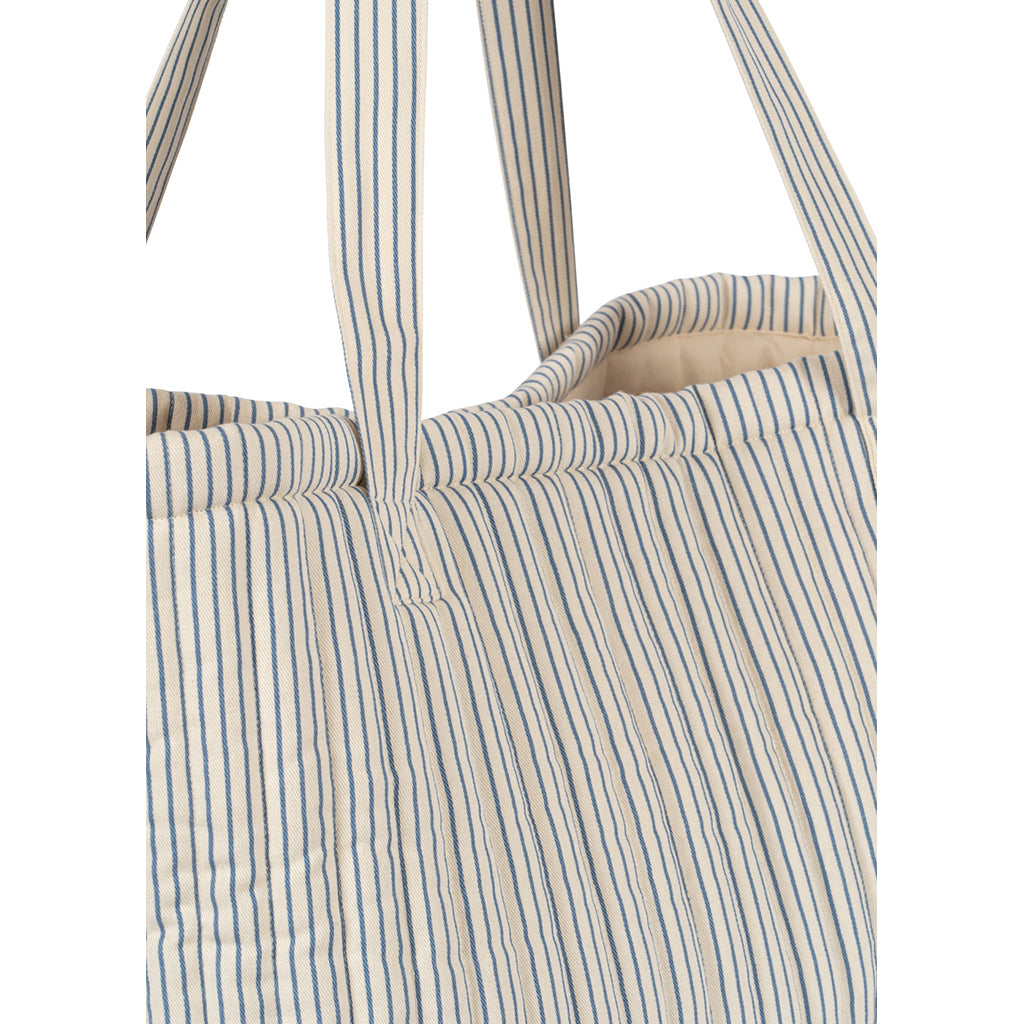 Konges Sløjd Quiltet Molly pusletaske - Stripe blue