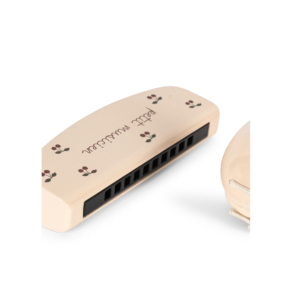 Konges Sløjd Petit Cherry Glossy, sæt m 3 musikinstrumenter - Cherry