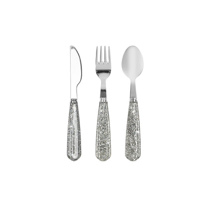 Konges Sløjd Glitter bestiksæt i rustfrit stål, Blue
