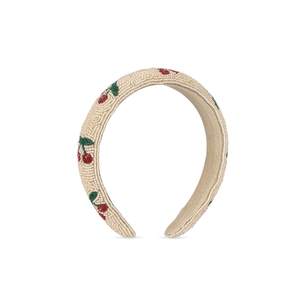 Konges Sløjd hårbøjle med perler, Cherry