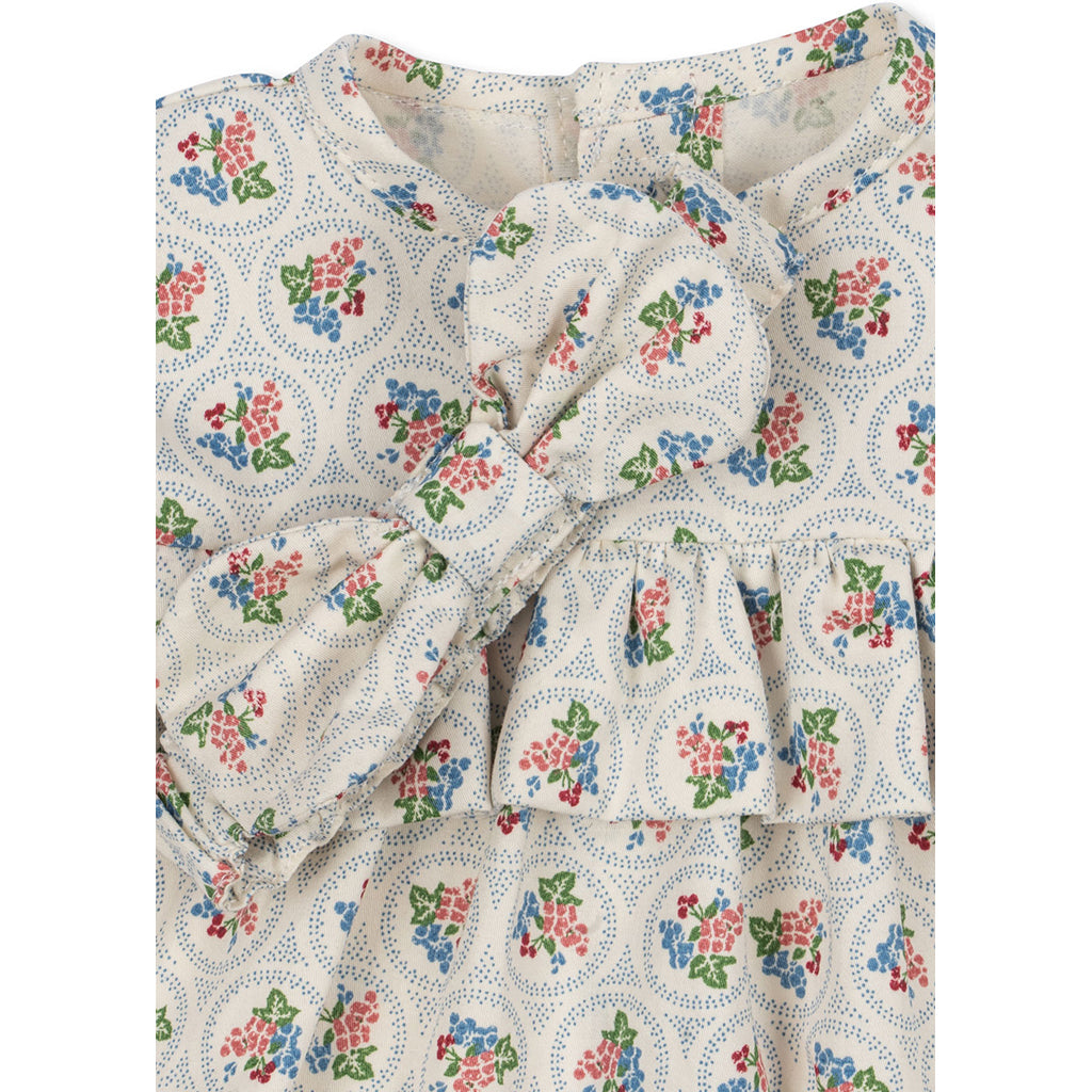 Konges Sløjd dukketøj, Kjole og hårbånd, GOTS - Verona blues