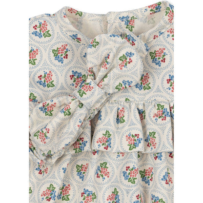 Konges Sløjd dukketøj, Kjole og hårbånd, GOTS - Verona blues