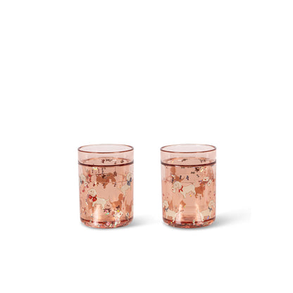 Konges Sløjd glitter kop, 2-pak - Woof letter rose