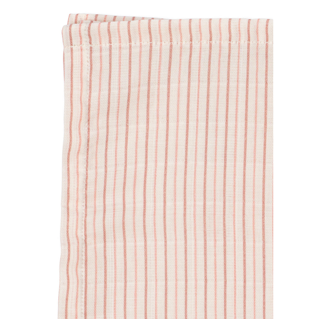 Konges Sløjd stofble, økologisk muslin, 3-pak - Stripe Petite Rose