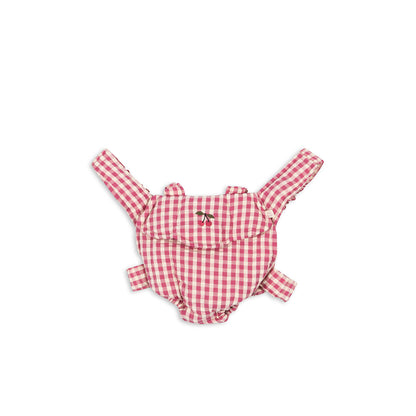 Konges Sløjd dukketilbehør, bæresele - Bubblegum check