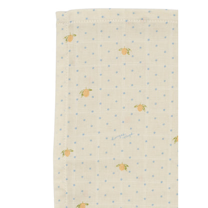 Konges Sløjd stofble, økologisk muslin, 3-pak - Lemon Dot