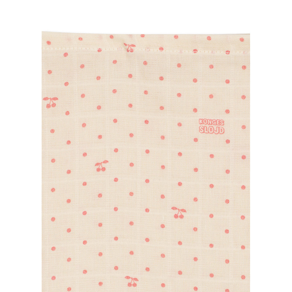 Konges Sløjd stofble, økologisk muslin, 3-pak - Cherry Dot