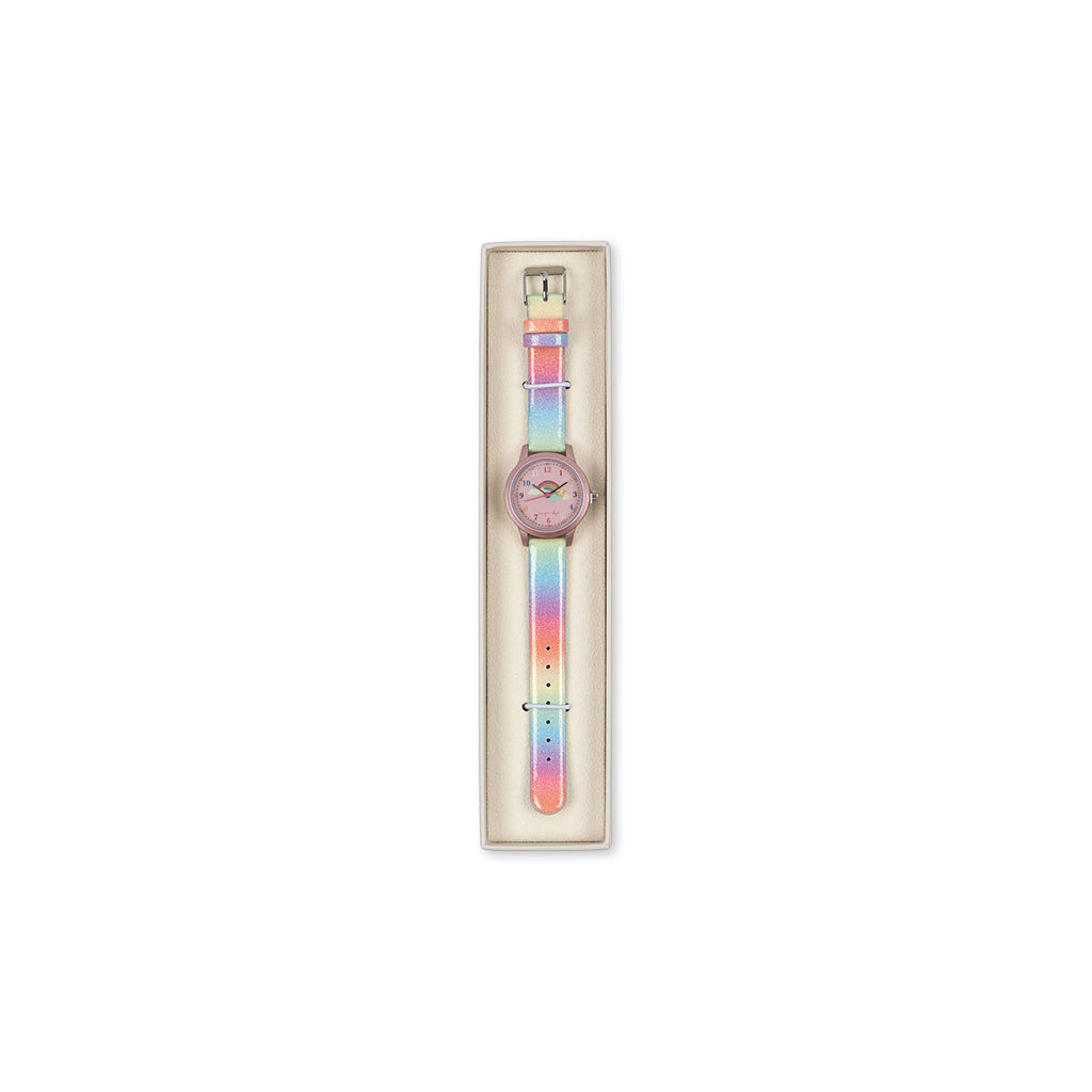 Konges Sløjd armbåndsur til børn, Rainbow glitter