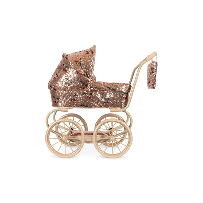 Konges Sløjd Minnie Dukkevogn m. taske - Sparkly Cherry sequin
