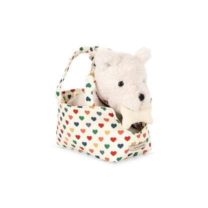 Konges Sløjd Terry hund i taske, Coeur colore