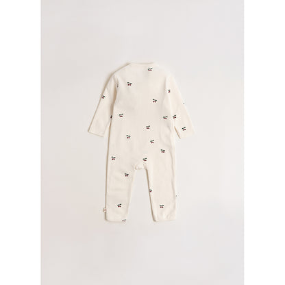 Konges Sløjd Newborn Onesie bodystocking, Cherry - str. 0-6 mdr.