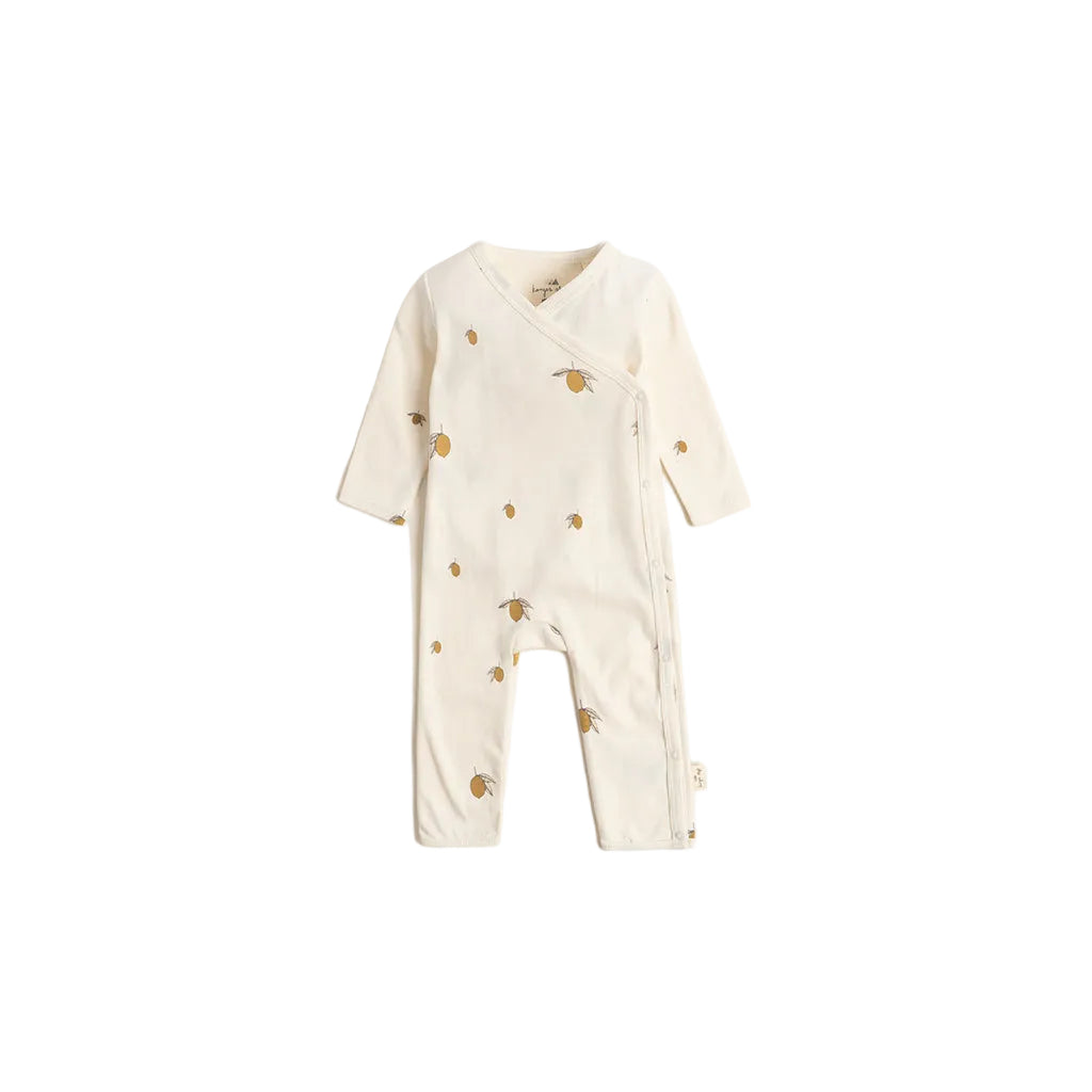 Konges Sløjd Newborn Onesie bodystocking, Lemon - str. 0-6 mdr.