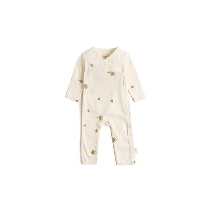 Konges Sløjd Newborn Onesie bodystocking, Lemon - str. 0-6 mdr.