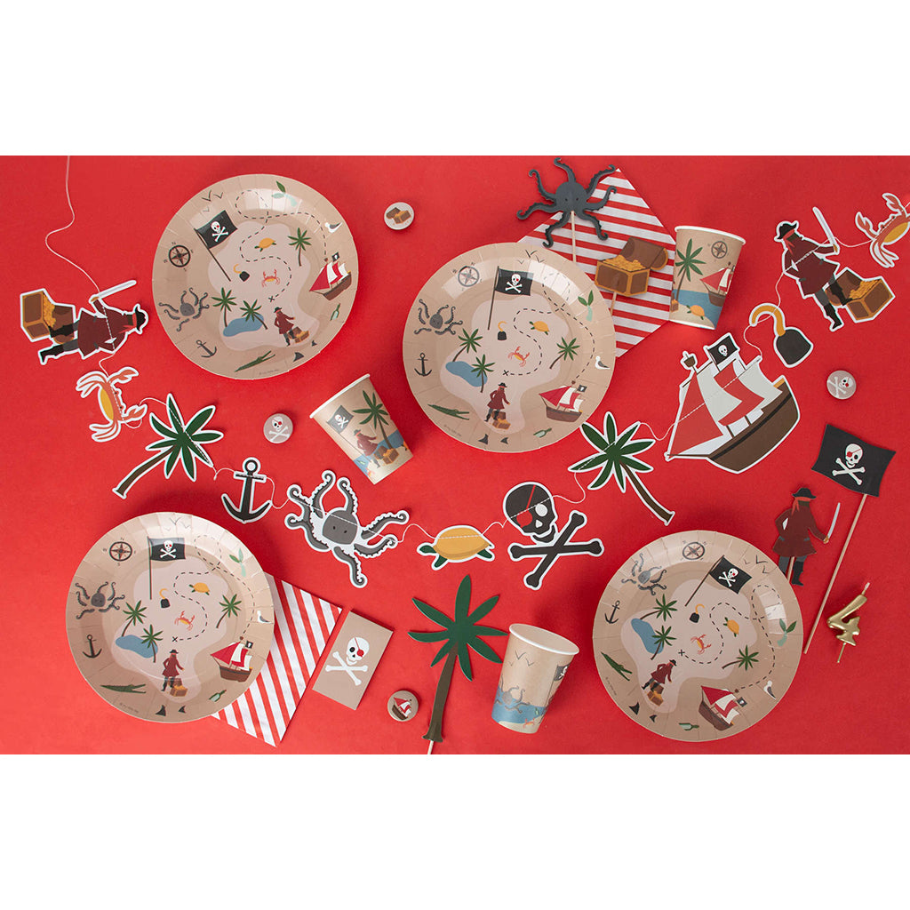 My Litte Day paptallerkener, 8 stk. Pirat