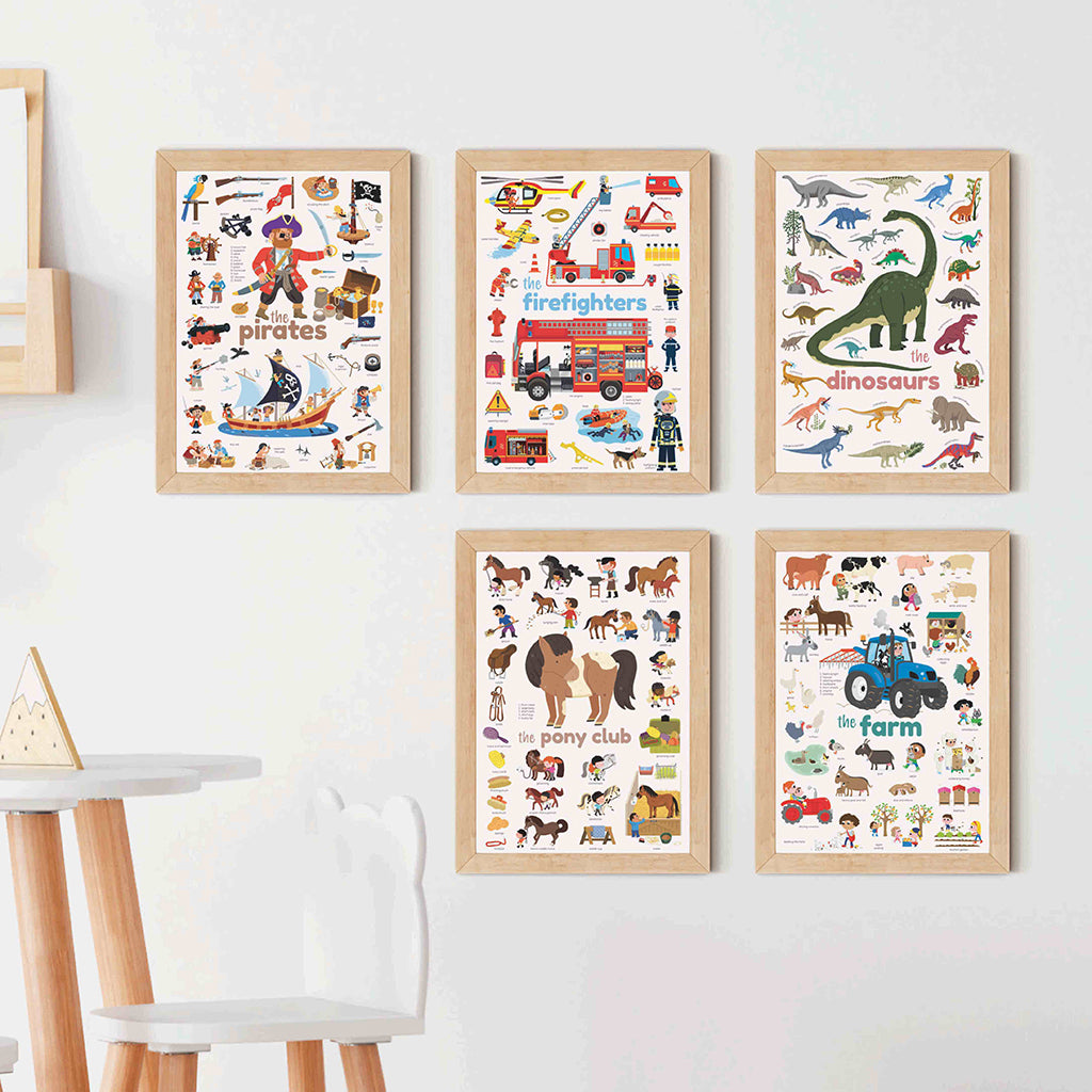 Poppik klistremosaik i papir, plakat m. 27 klistermærker - Pony club