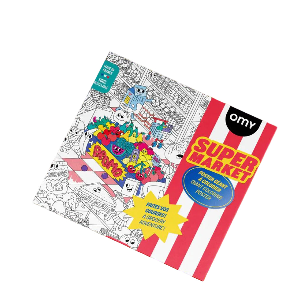 Omy stor plakat til farvelægning, Supermarket
