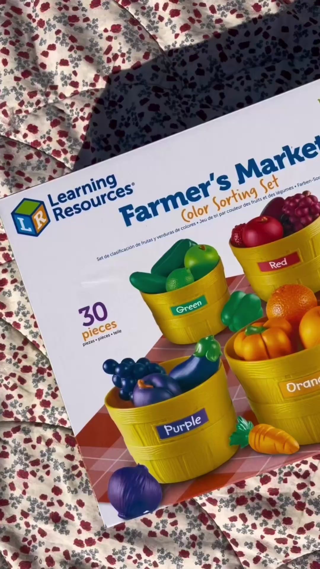  Sorteringssæt med grøntssager og frugter