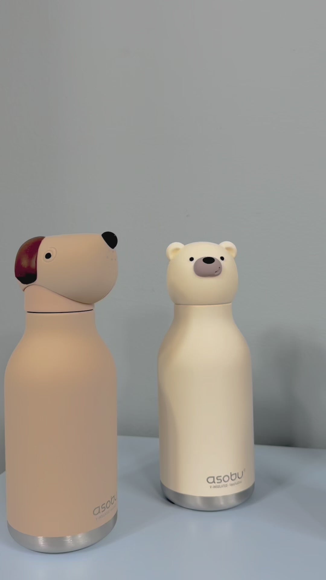 Asobu Bestie Animal termo drikkedunk, 460 ml. - Isbjørn