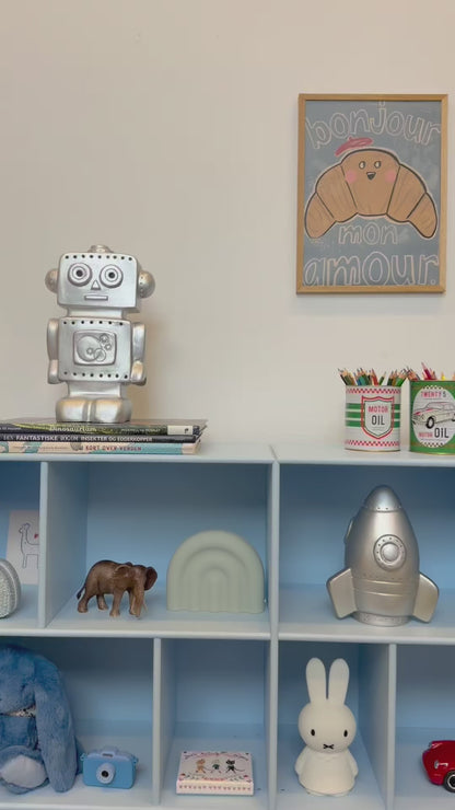 Heico lampe til børneværelset, Robot - Silver