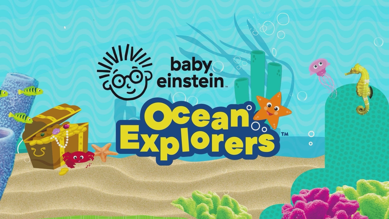 Video af baby med Baby Einstein 4-i-1 Crawl &amp; Chase Pal Go Opus Go – interaktiv blæksprutte med lys, musik og bevægelse til børn fra 3 mdr. til 5 år.