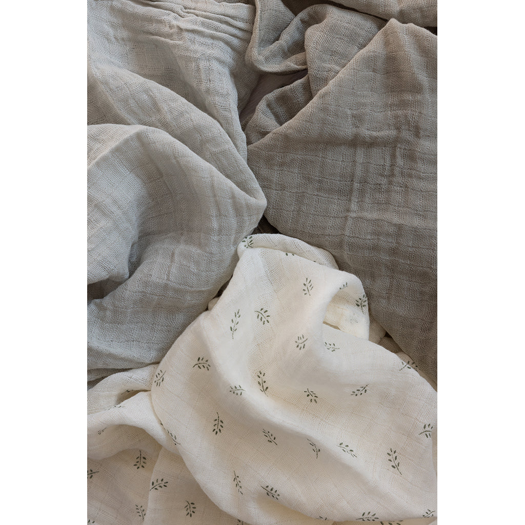 Sebra Stofbleer, 3 stk. - Sophora leaves, Mist green