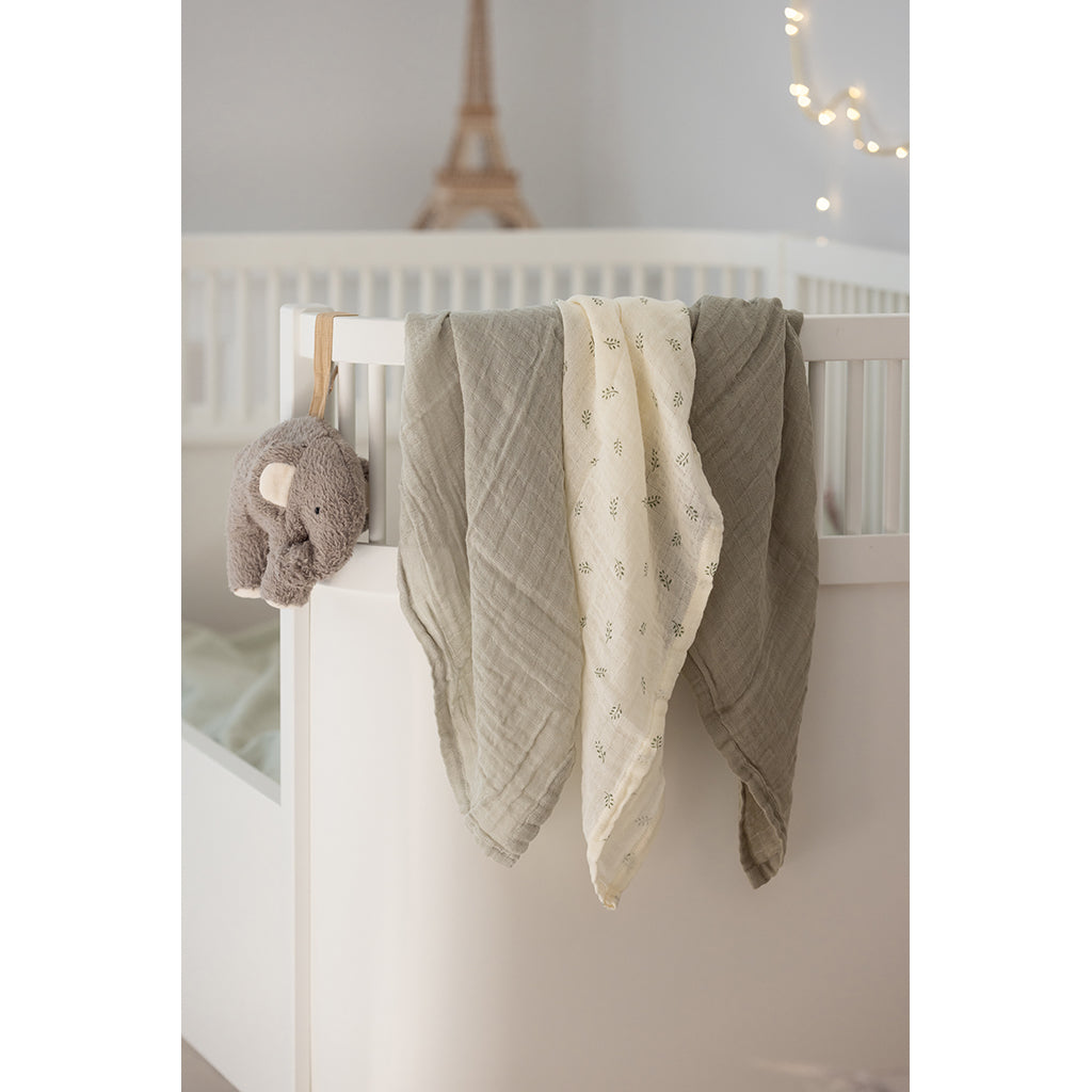 Sebra Stofbleer, 3 stk. - Sophora leaves, Mist green