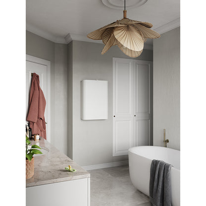 Sebra Væghængt puslebord i træ, Classic white