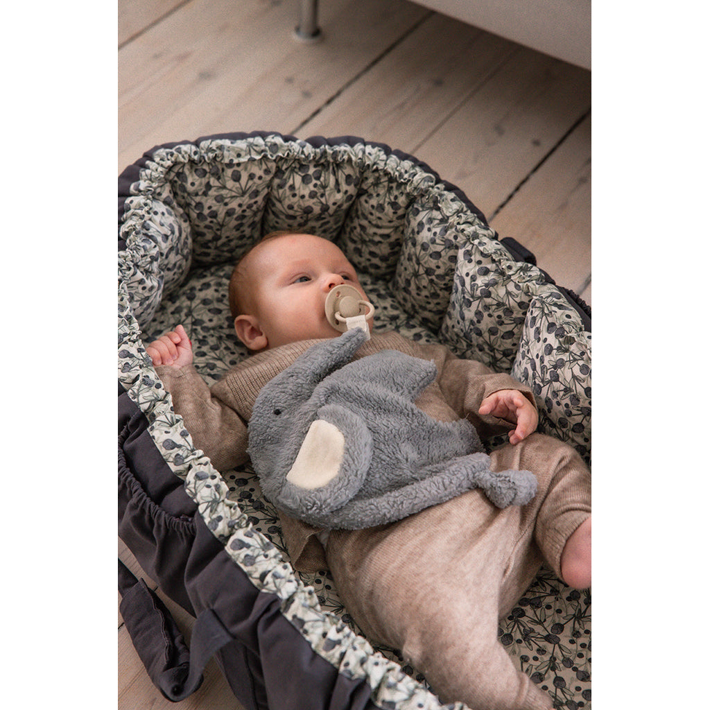 Sebra Nusseklud og sutteholder - Lyseblå elefant