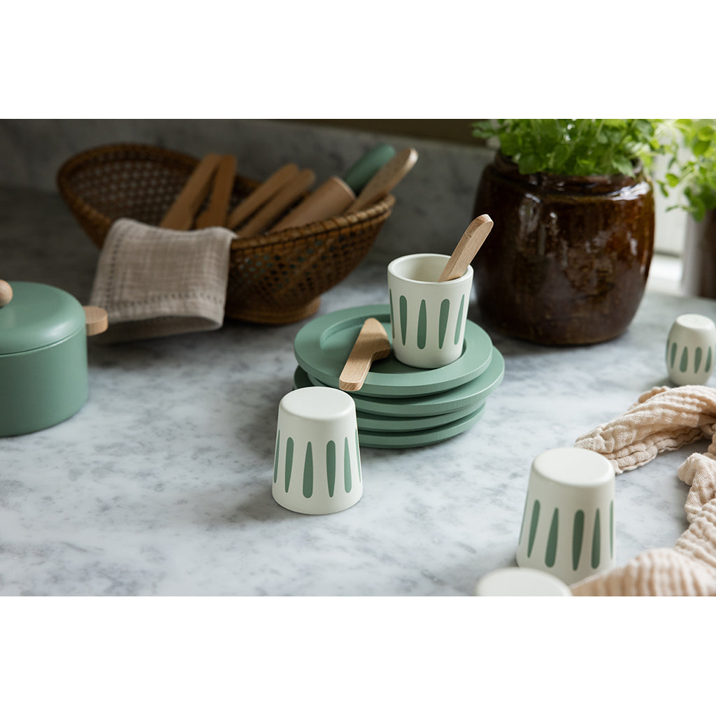 Sebra legespisesæt til 4 i træ